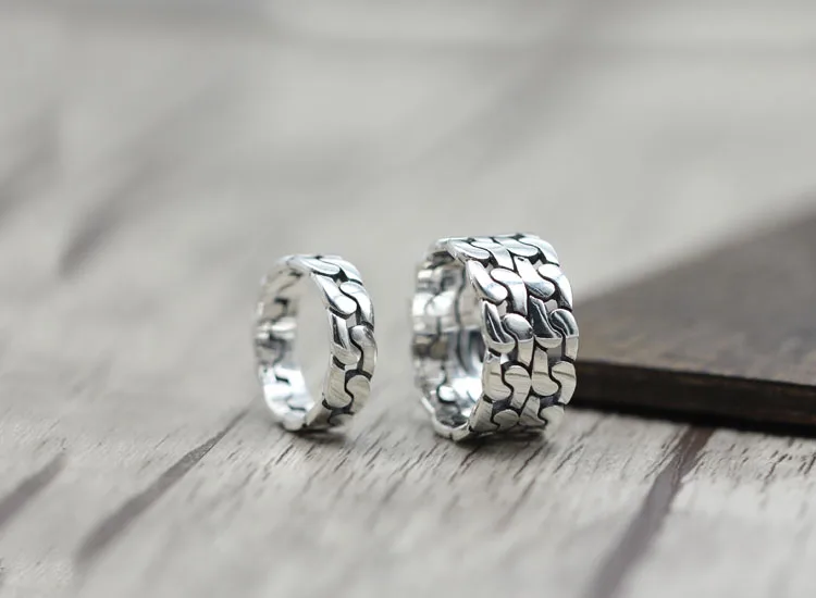 

Y205 S925 Sterling Silver New Brand Trend Couple Ring Letter Personality Fashion Simple Gift Hot Sale