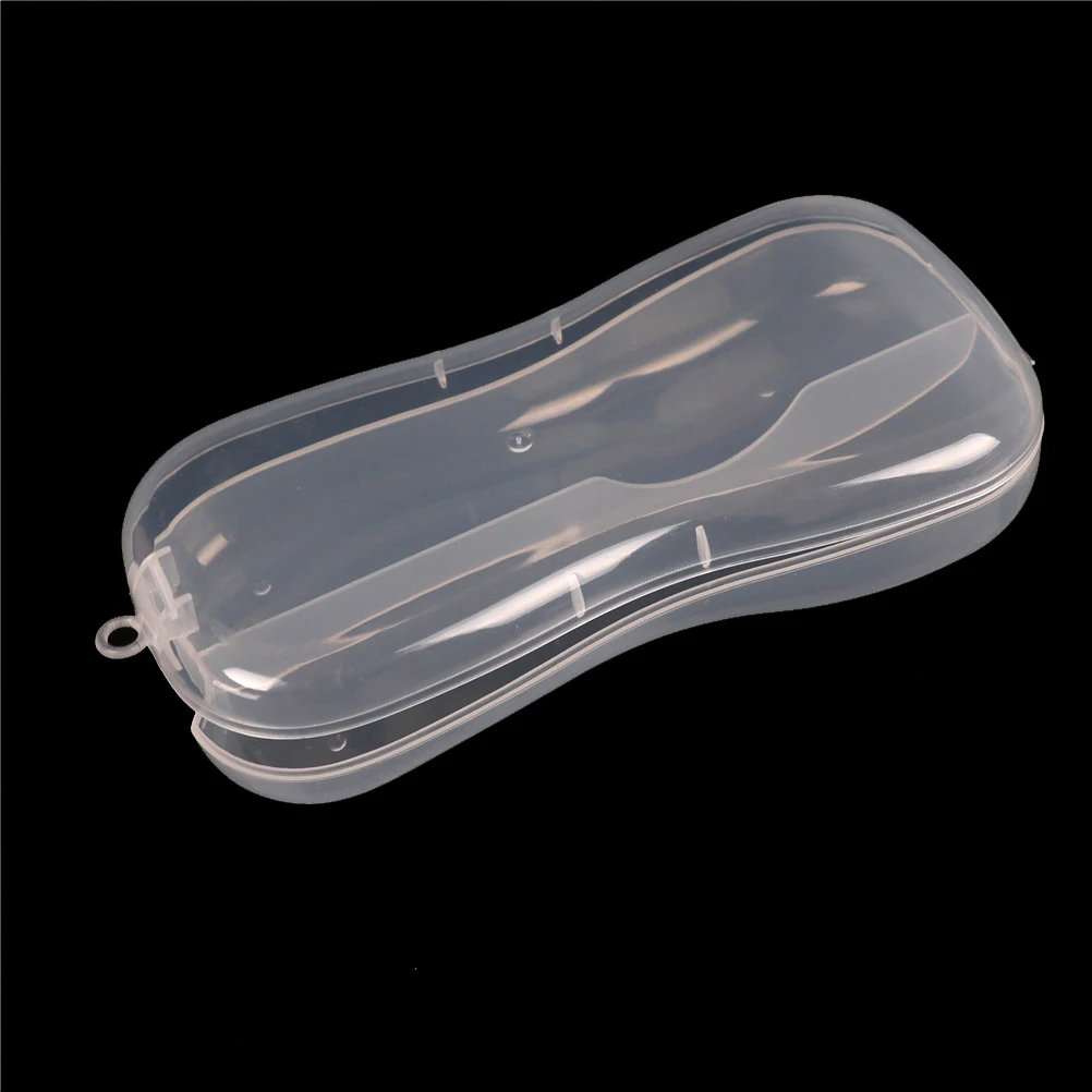 

Portable Baby Tableware Transparent Double Box Storage Organizer Case Plastic Spoon Fork Travel