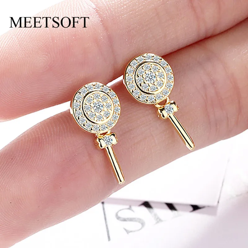 MEETSOFT посеребренные предотвращающие аллергию серьги-гвоздики для женщин дизайн