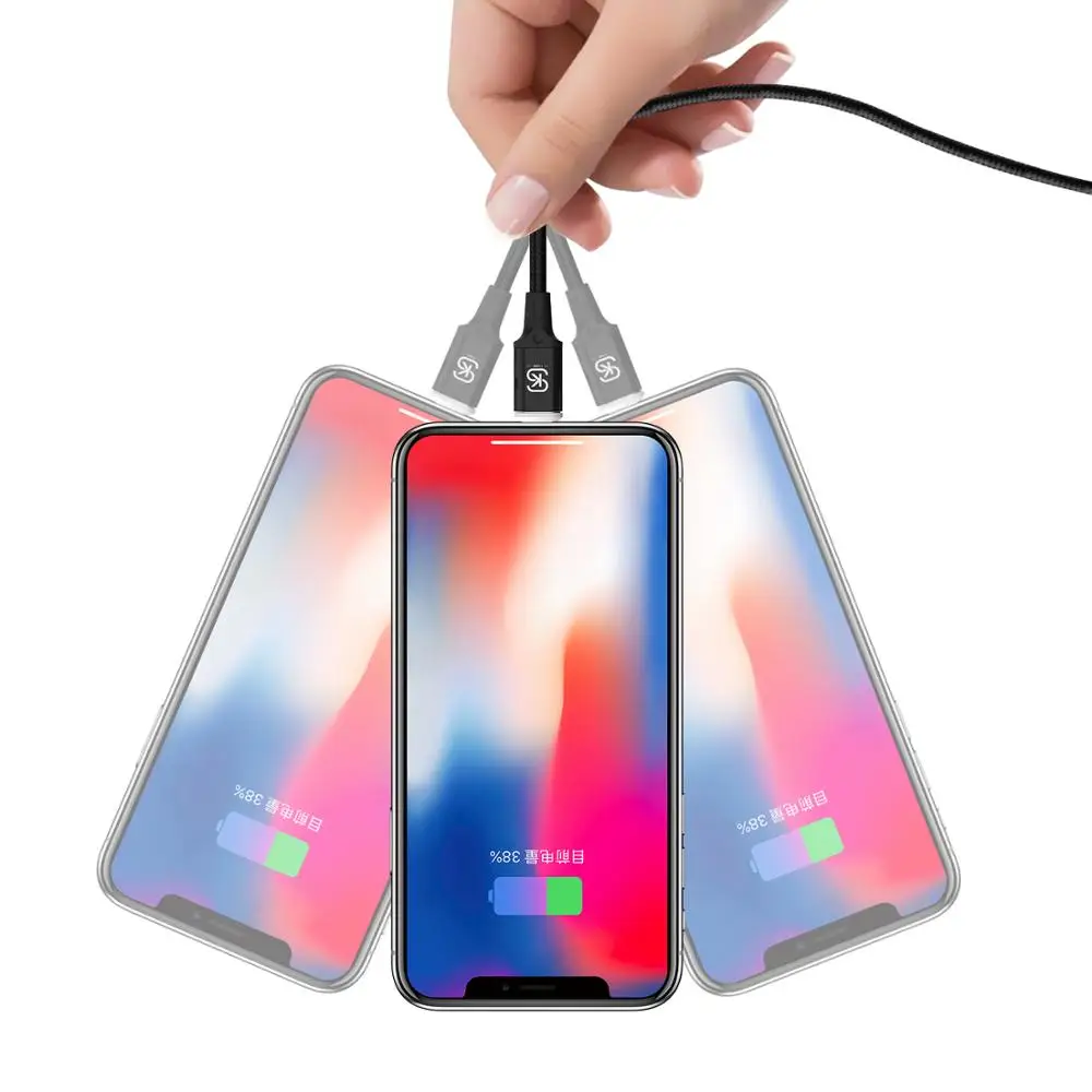 Магнитный кабель SIKAI 3A 2 4 А для Iphone 11X8 6 plus micro USB Сверхбыстрый зарядный Android