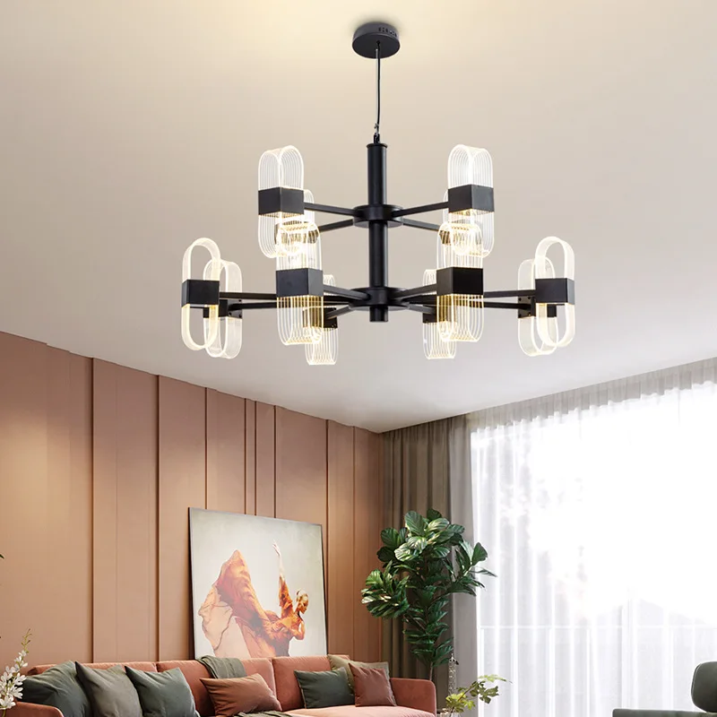 

Modern New Chandeliers Acrylic Led Ceiling Chandelier Lighting Designer Lamp Living Room Home Deco Acrylic Light Board Luminaire