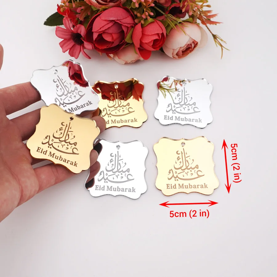Мини-карты Eid Mubarak акриловые бирки для новорожденных на день рождения свадьбу