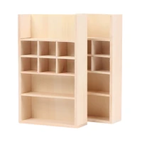 1pc dollhouse miniature wooden manual storage cabinet model storage rack for dollhouse decoration