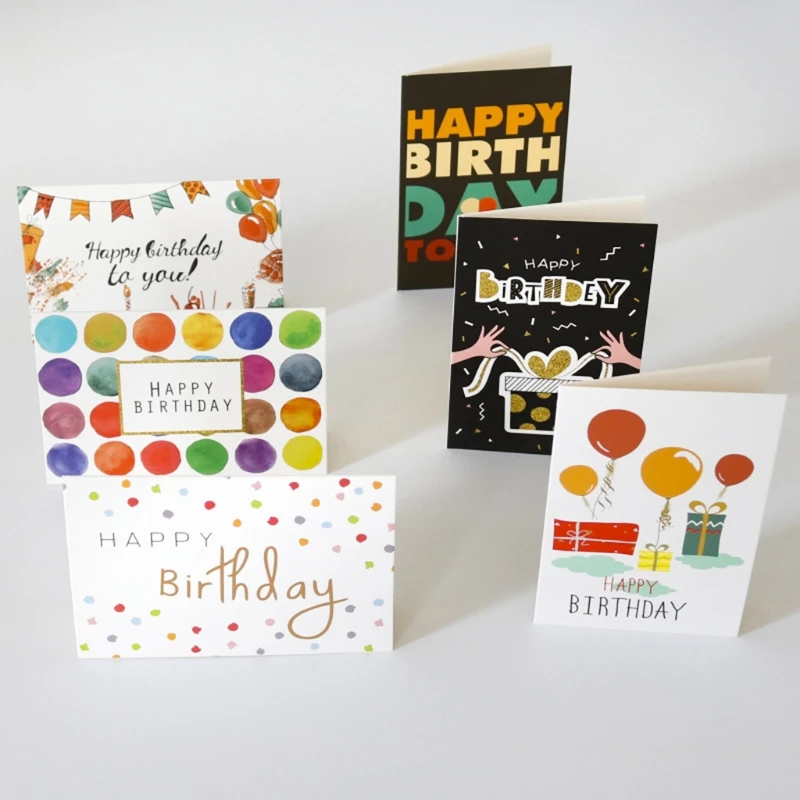 

30 Sets Happy Birthday Greeting Cards Paper Envelopes Seal Sticker Party Decor