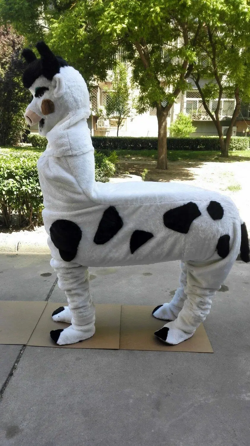 CowMascot костюм костюмы косплей вечерние костюмы для игр реклама продвижение карнавал Хэллоуин Рождество Пасхальный костюм для взрослых