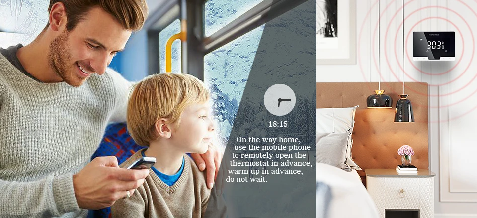 SASWELL Wi-Fi термостат контроллер температуры приложение для смартфона с плоской задней стеной крепление комнаты беспроводной Программируемый терморегулятор