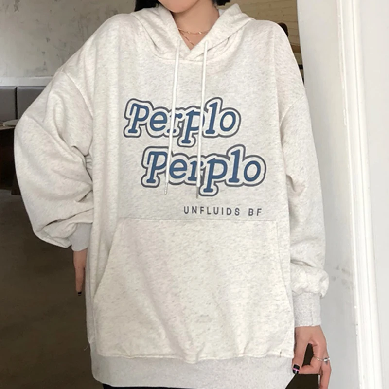 

Толстовка Женская с длинным рукавом, повседневный тонкий свитшот с надписью, шикарный пуловер с капюшоном, уличная одежда, весна-осень