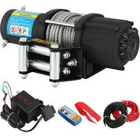 12v electric steel rope winch 4000lbs 1 wireless hoisting atv 1815kg support arm