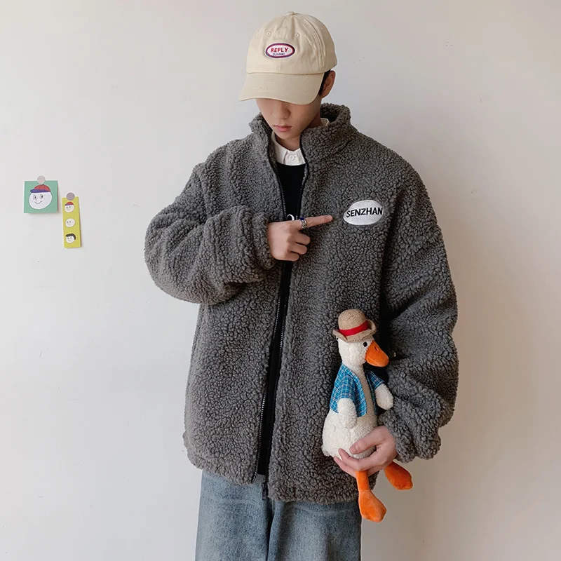 Новинка зимы 2019 Корейская версия утолщенного тренда из овечьей шерсти одежда для