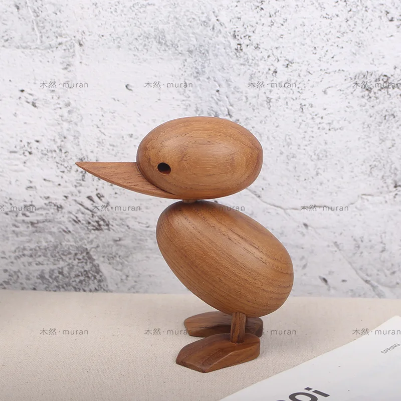 

Nordic household Danish puppet set a simple creative classic gift duck solid wood home decoration craft gifts