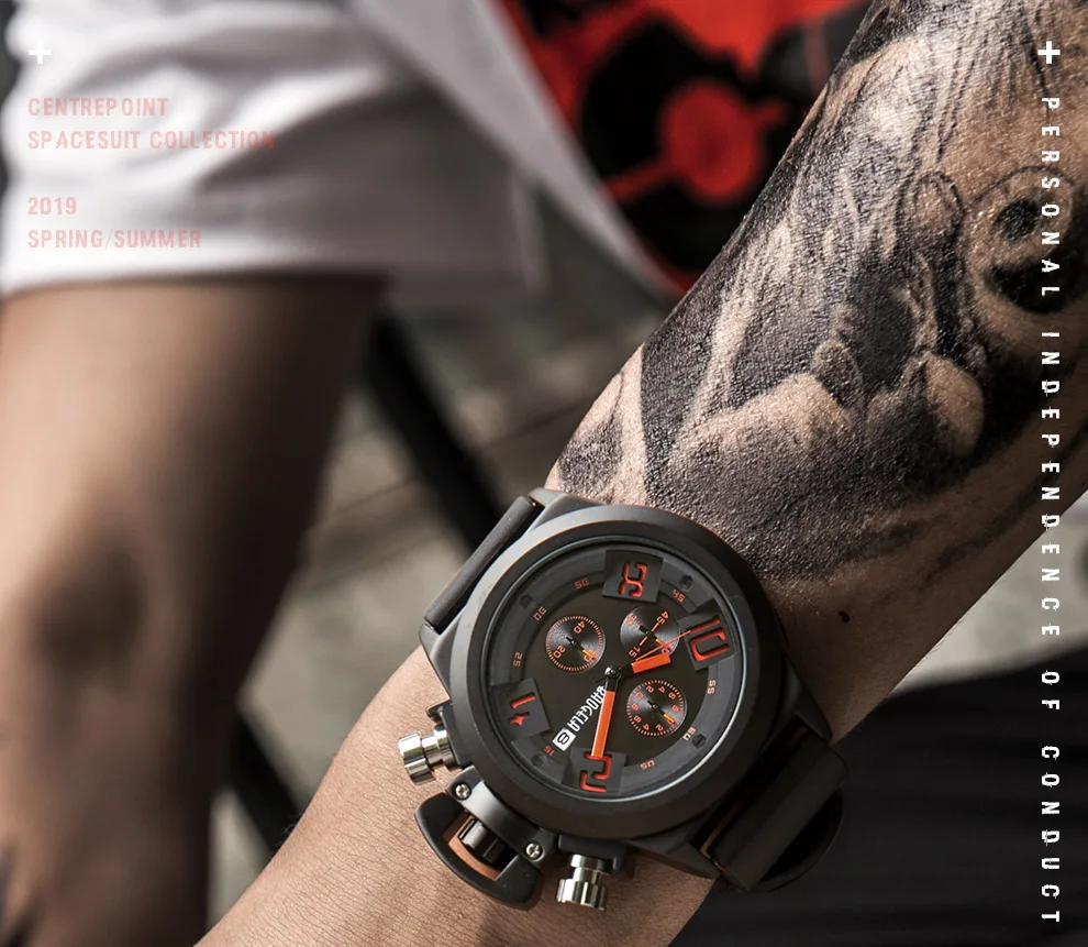 Baogela mode hommes montres меню кварцевый Спортивный Хронограф Montre Homme Relogio Masculino силиконовый Montre-браслет pour Homme horlo