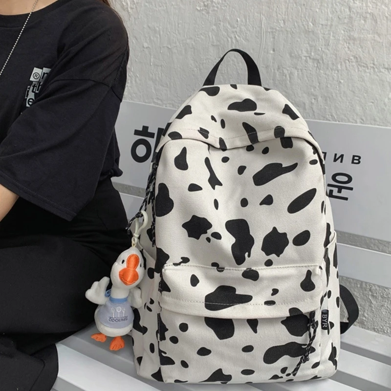 

Cute Printed Rucksack Canvas Backpack Casual College Daypack for Teenager Girls 20CA