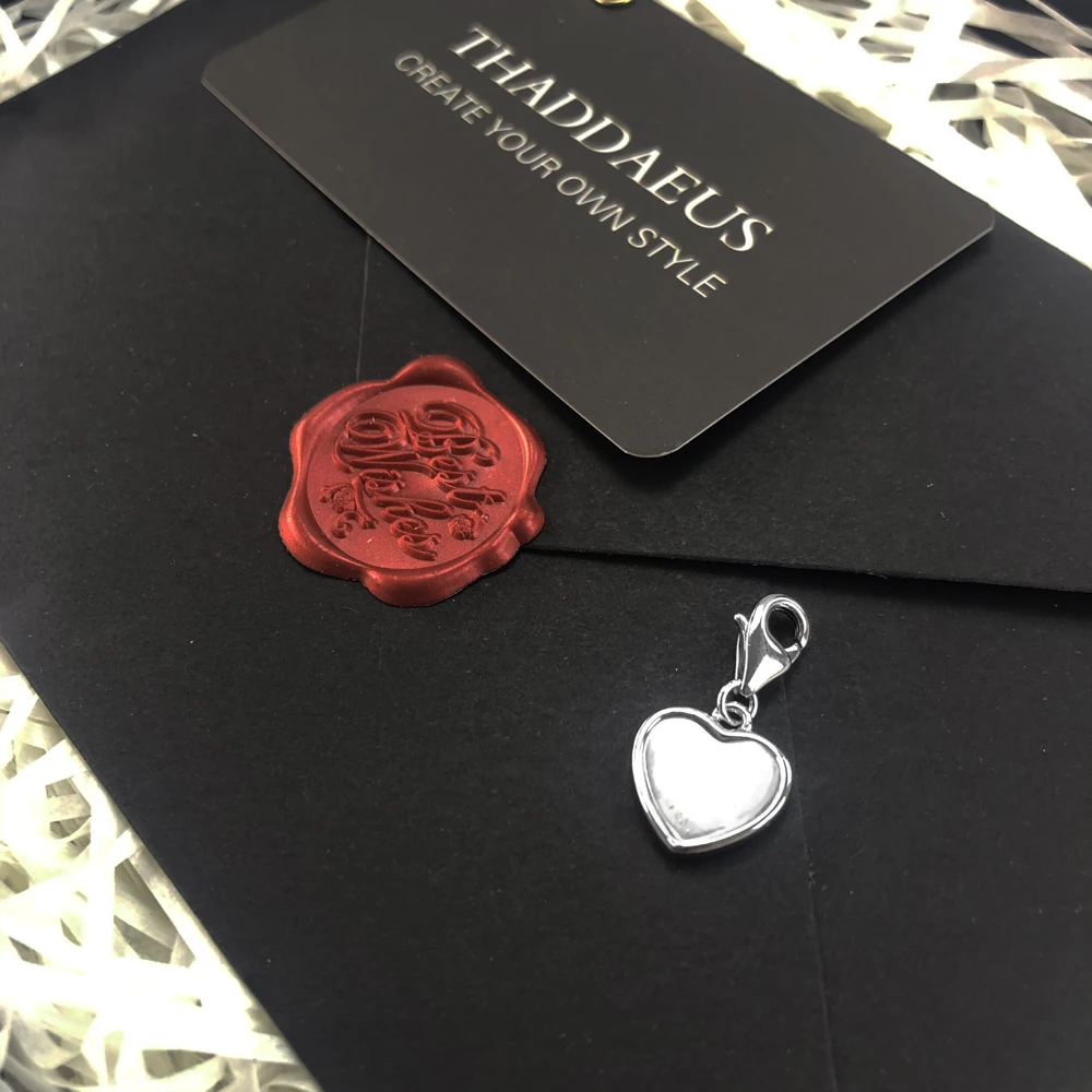 Женский классический браслет с подвеской Сердце жемчуга из серебра 925 пробы