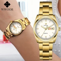 relogio feminino wwoor 2022 new watches for women gold stainless steel waterproof ladies wrist watch casual dress elegant clock