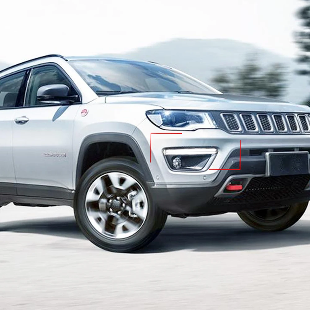 CSCSNL 1 пара автомобиля светодиодный дневные ходовые огни для Jeep Compass 2017 2018 2019 Бег
