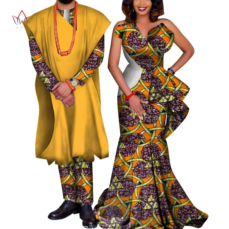 Африканская одежда для пары африканские платья женщин богатые длинные мужские с