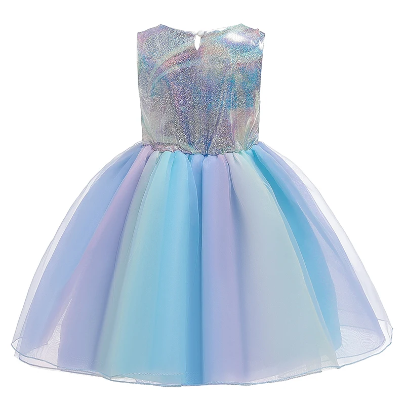 

Girls Dress Color net with corsage Costume For Kids Dresses For Girls Party Wedding Dress Princess Dress For Children Clothes