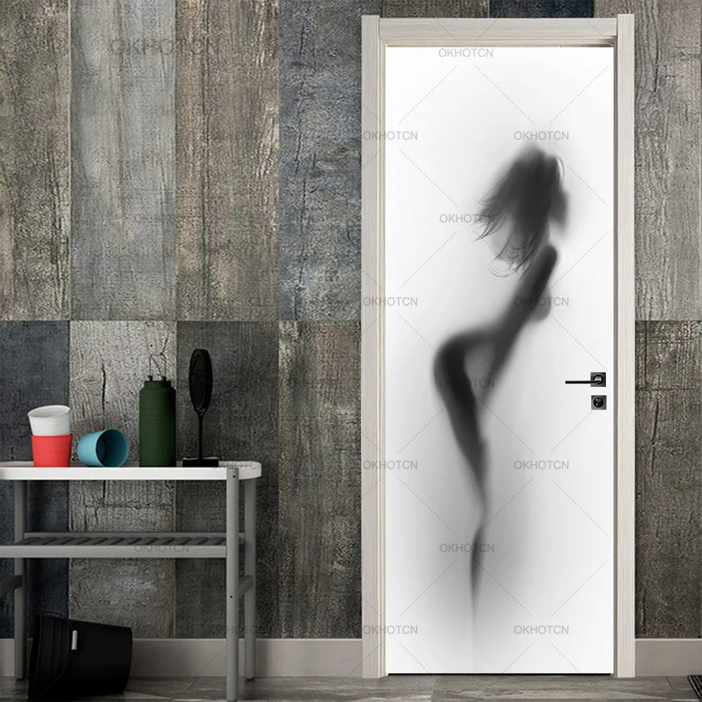 Современные черно-белые настенные наклейки привлекательные красивые силуэты