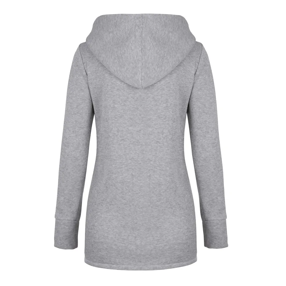 Большие размеры женские пальто и куртки зима 2019 Толстовка Толстовки на молнии