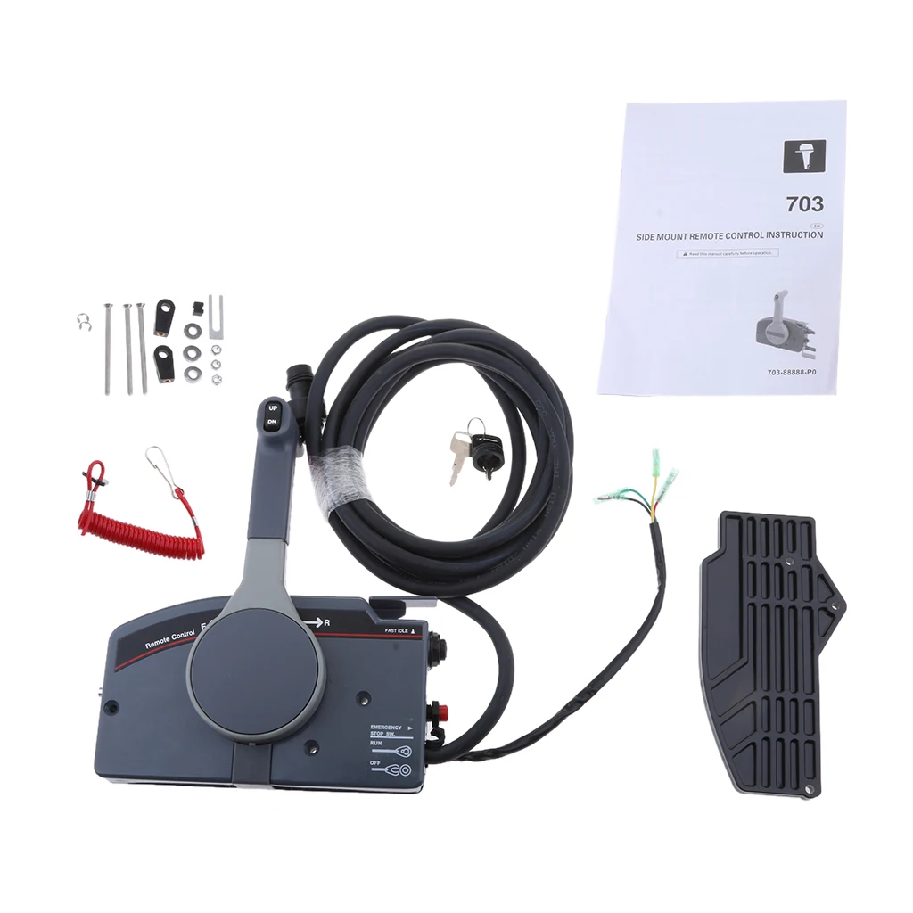 

Boat Marine Outboard Remote Control Box For Yamaha PULL Throttle 10 Pin Cable
