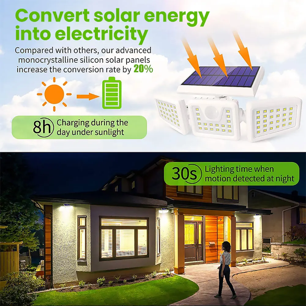 Bright Wireless Wall Lamps 70 LED Outdoor Solar Light Flood PIR Motion Sensor IP65 Waterproof Garden Lights | Лампы и освещение