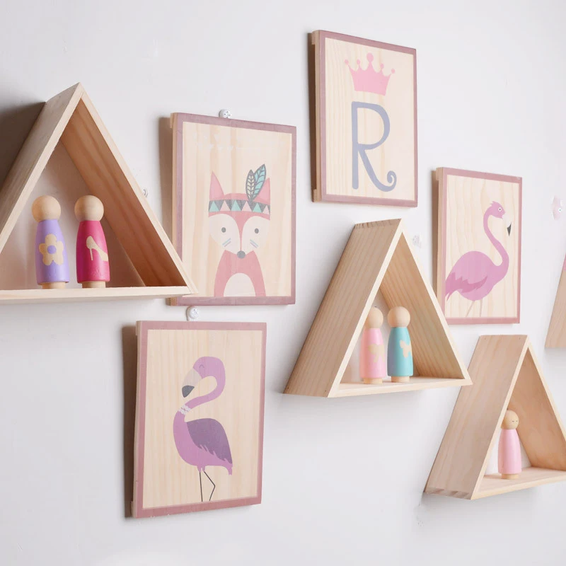 Деревянное украшение для стены в скандинавском стиле гостиной спальни