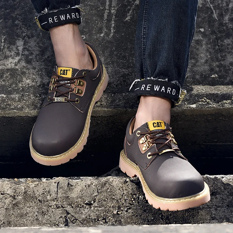 

Original Casual Leather Shoes For Men Dark brown Men Working Shoes Good Quality Mens Walking Shoes Handmade Man Fashion Shoes