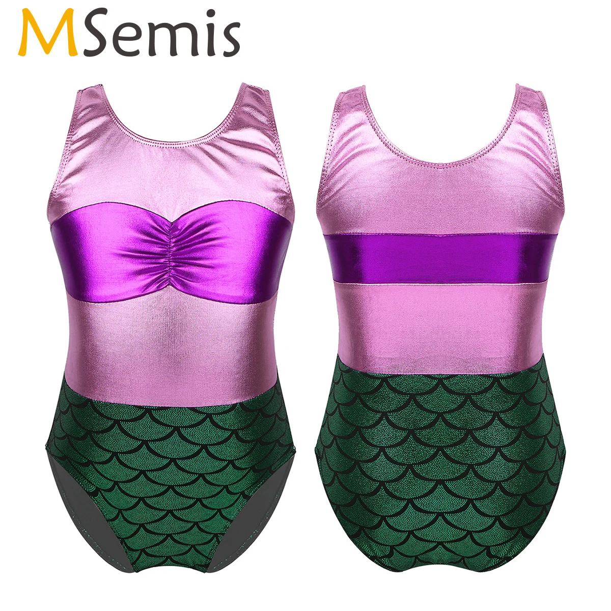 

Детский трико с металлическими рюшами для девочек, танцевальные костюмы