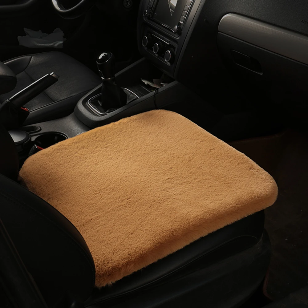 

3Pcs/set Automobiles Seat Covers Car Seat Winter Plush Without Backrest Three-Piece Warm Seat Square Pad Universal Pad