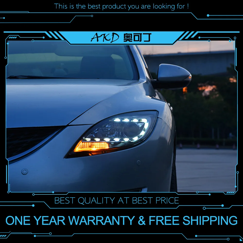 AKD тюнинг автомобильных фар для Mazda 6 Sport 2004 2015 светодиодные фары DRL ходовые огни Bi