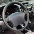 DIY оригинальный автомобильный пользовательский Руль управления Крышка для Toyota Land Cruiser Prado 120 Кожаная оплетка для руля