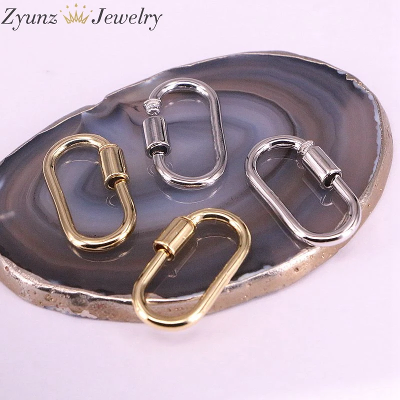 

5PCS, 16*28mm, Metal Copper Clasp Lock Carabiner Oval Shaped Clasp Jewelry Findings