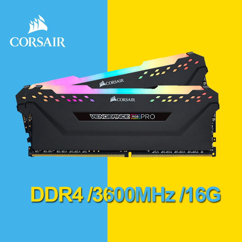 Оперативная память Corsair Vengeance RGB Pro 16 Гб (1x16 Гб) DDR4 3600 (PC4-28800) C16 оперативная для