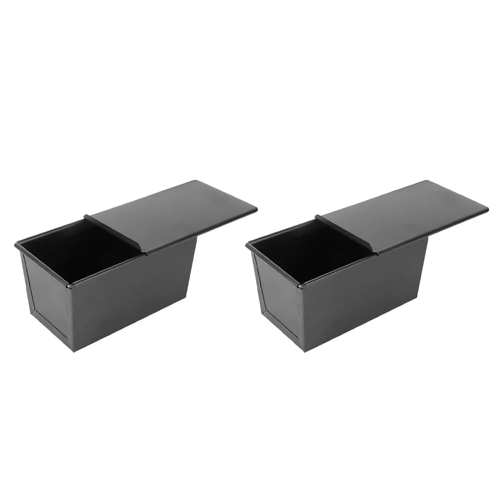 

2Pcs Household Baking Molds Useful Toast Molds with Lid Non-stick Bakeware