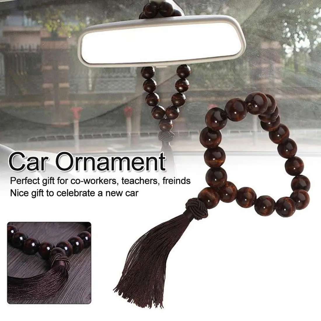 Автомобильное переключение передач деревянные бусины Будды автомобильное
