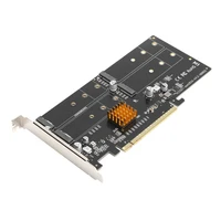 maiwo pcie 3 0 x16 to m 2 nvme ssd adapter 4 port for computer server workstation four port raid array card riser expansion card