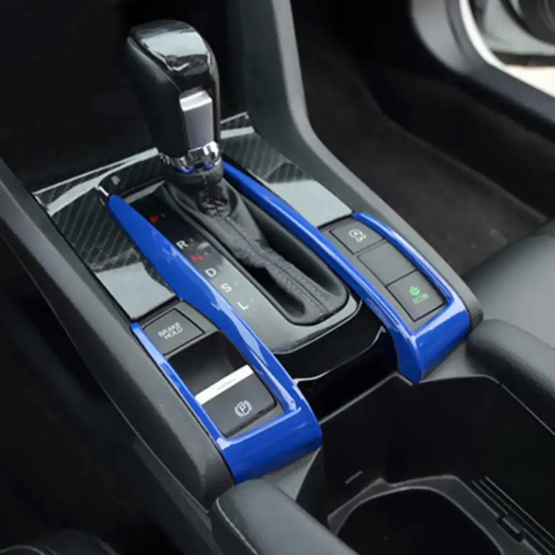 2 шт. декоративная панель переключения передач из углеродного волокна для Honda Civic