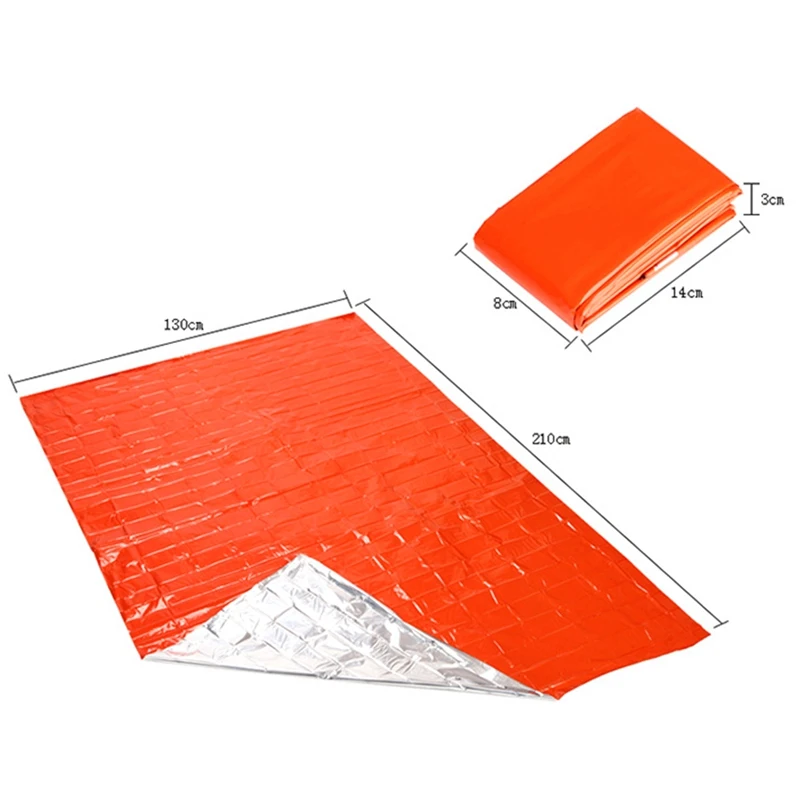 

Outdoor Emergency Thermal Blanket Ultra-thin Sunshade Reusable Portable Picnic Mat first aid kit camp warm heat dry