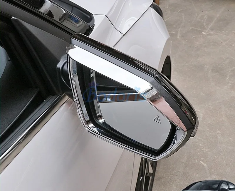 Chrome ABS Rear Rearview Mirror Rain Shade Cover Trim Glass Sun Visor Shield Frame For Hyundai Elantra CN7 2020 2021 Chrome ABS Rear Rearview Mirror Rain Shade Cover Trim Glass Sun Visor Shield Frame For Hyundai Elantra CN7 2020 2021