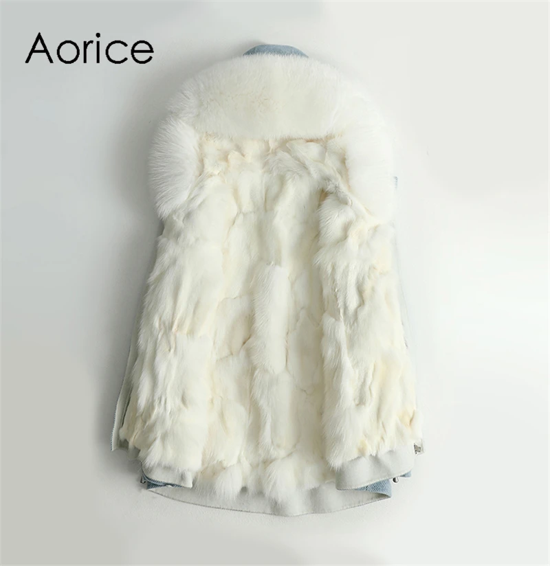 Aorice ZY18954 женское натуральное пальто из шерстяной ткани в елочку женская меховая