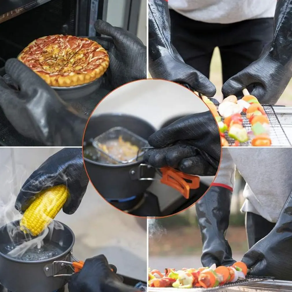 

Extreme Heat Fire Resistant Gloves Microwave Oven Welding Leather Gloves High Temperature Insulation Heavy Neoprene