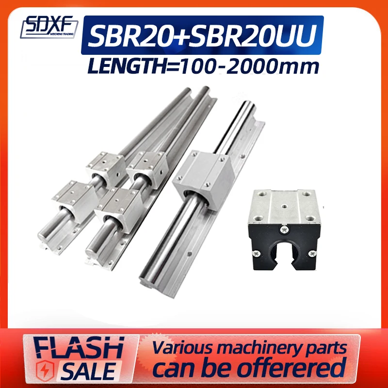 Слитный SBR20 100 500 600 800 1000 1050 1100 1150 1500 2000 мм плюс слитный пыленепроницаемый слайдер 2
