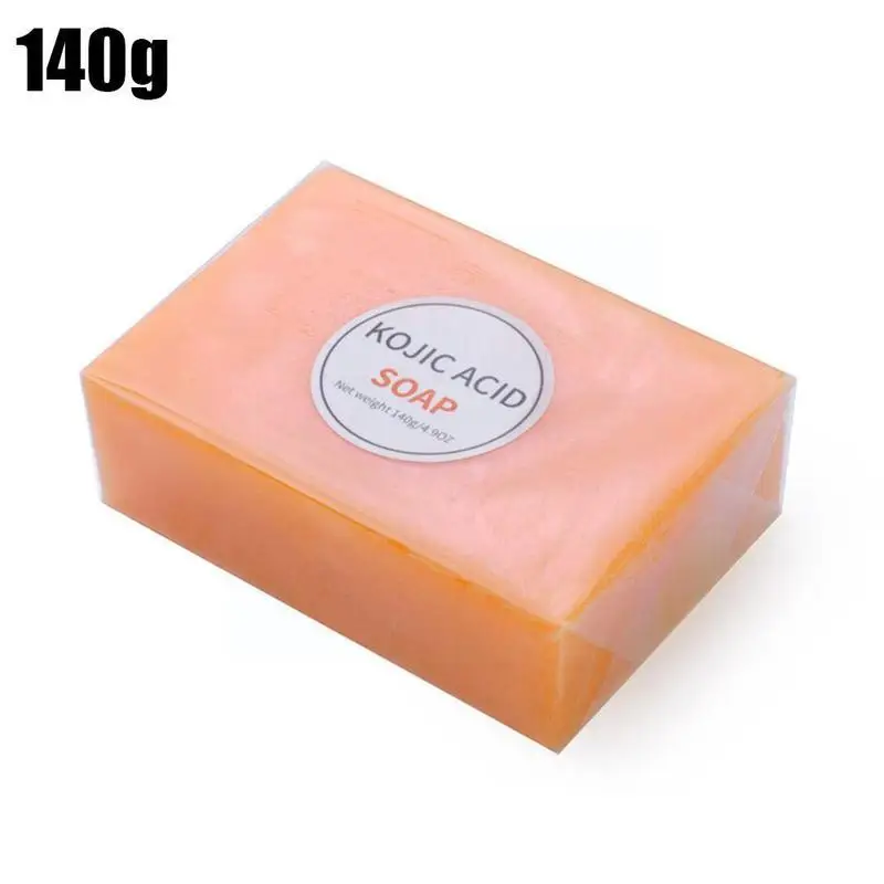 

140g Kojic Acid Handmade Soap Dark Skin Cleansing Lightening Glycerin Brighten Face Body Skin Whitening Bath Soap For Black J7A3