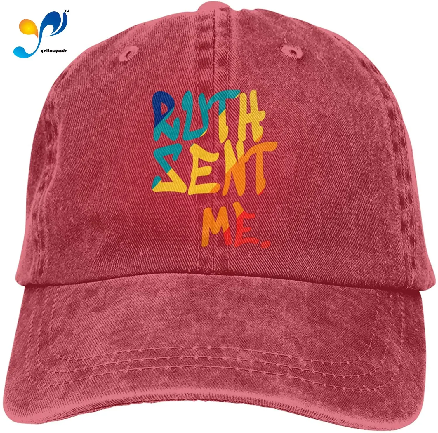 

Ruth Sent Me-1 Hat Vintage Denim Baseball Caps Cotton Dad Hat Adjustable Sandwich Hat Unisex