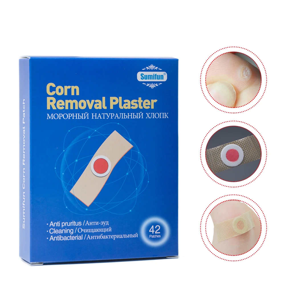 

42Pcs Foot Corn Killer Calluses Plantar Warts Thorn Pain Relief Plaster Foot Care Tool Medical Sticker Toe Protector