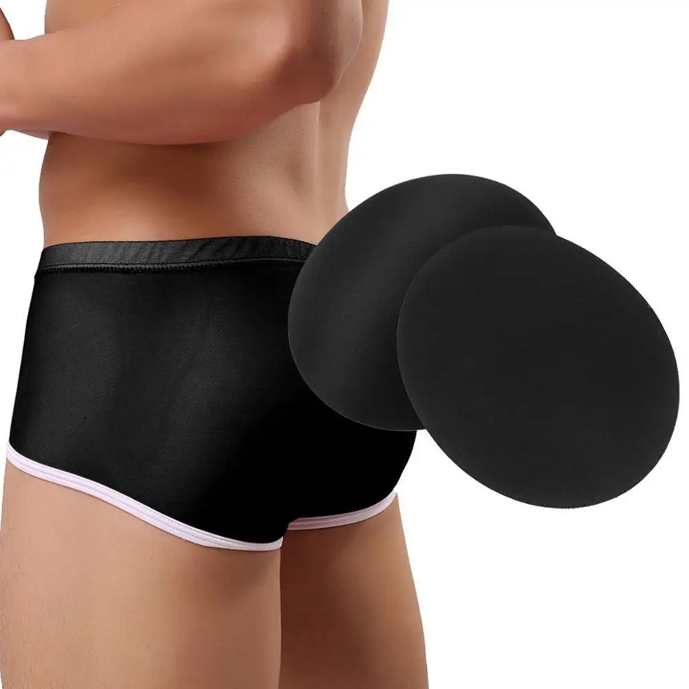 1 Pair Mens Butt Lifter Pads Breathable Soft Thick Foam Sponge Hip Push Up Padded Cushions Rear Contour Enhancing Insert Padding