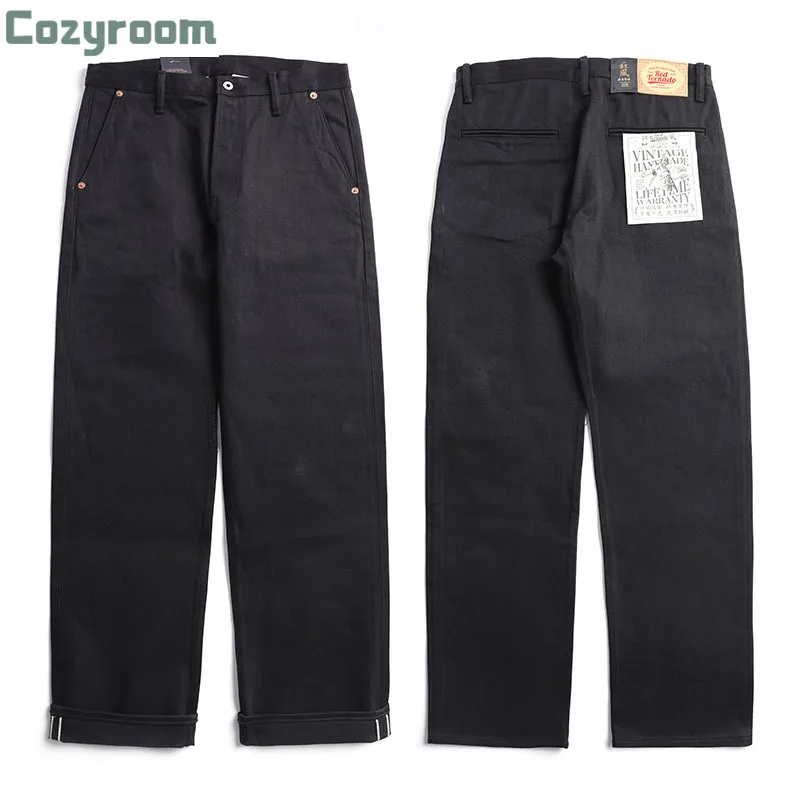 

DN-0002 Vintage 14 Oz Raw Indigo Selvage Stylish Trousers Mens Casual Chino Raw Denim Jean Pants Size 28-42