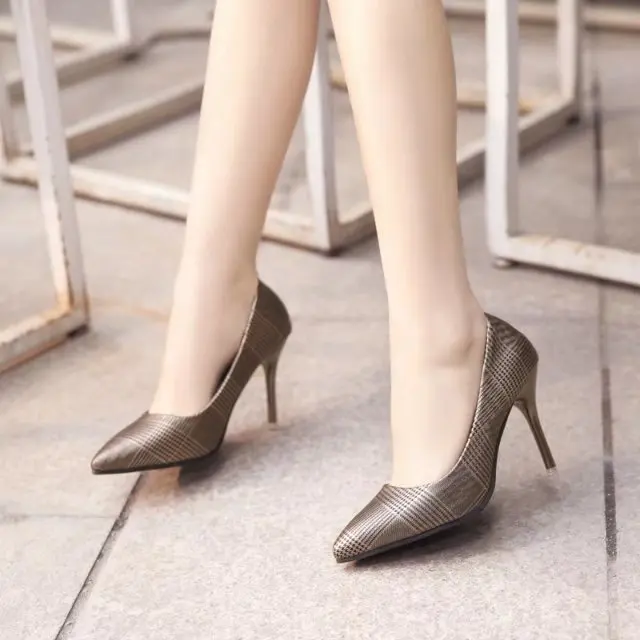 

Sexy Pointed Toe Dress Shoes Women Pumps Stiletto Shallow Mouth High Heel Shoes Woman Solid Color Wedding Shoes Zapatillas Mujer