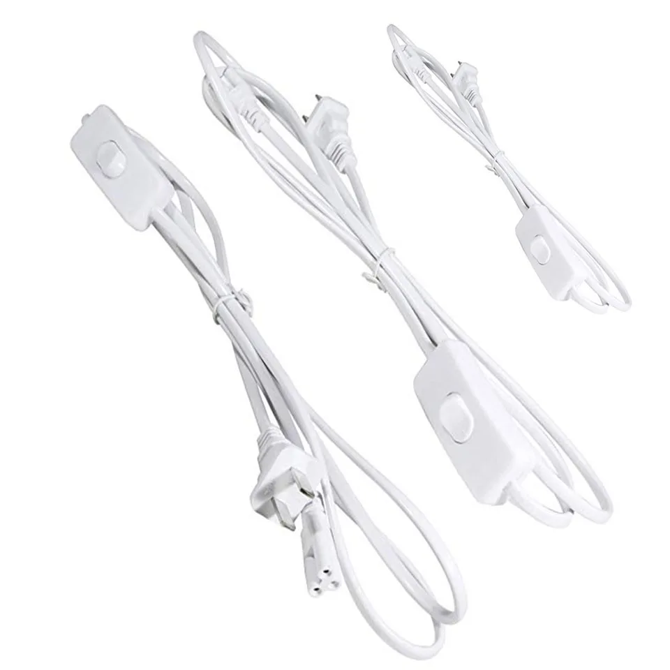 3 контакта США ЕС переключатель кабель провода Соединительный для T5 светодиодный