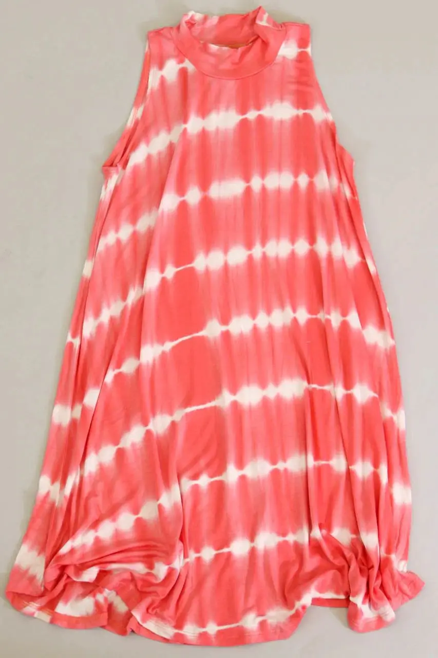 

Tie Dye Striped Print Dressse Summer Women Sleeveless Rainbow Print Casual Loose Beach Dress Plus Size Feminina Vestidos